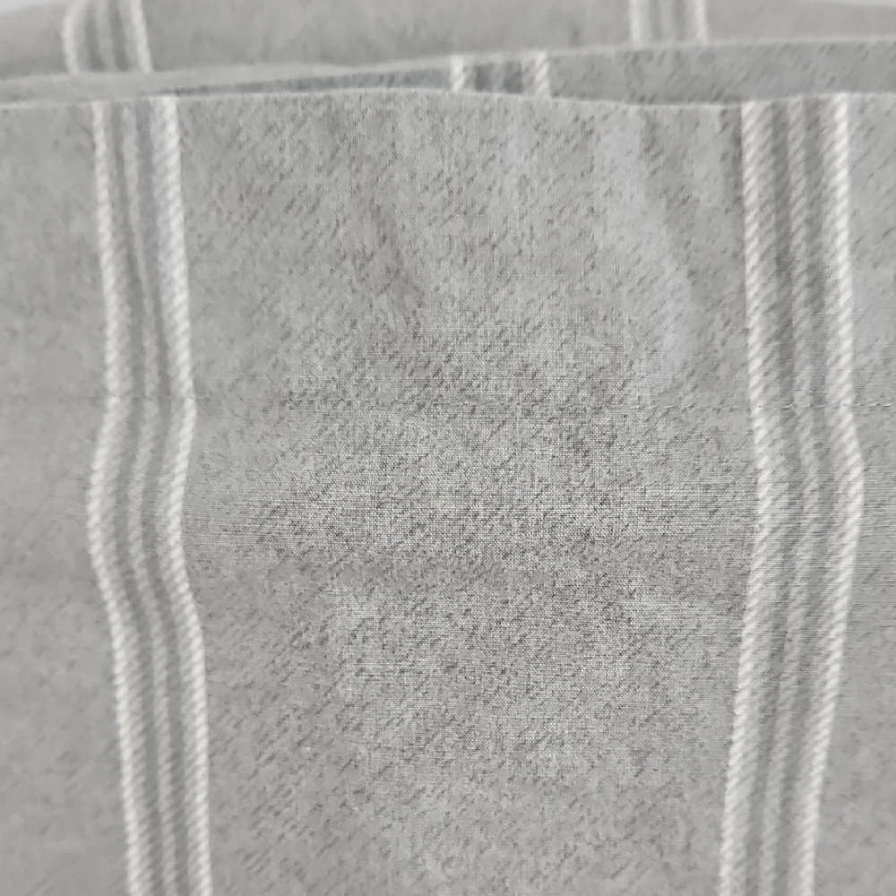 Lauren Ralph Lauren Oakview Striped Pewter Gray and White Full Queen Duvet Cover